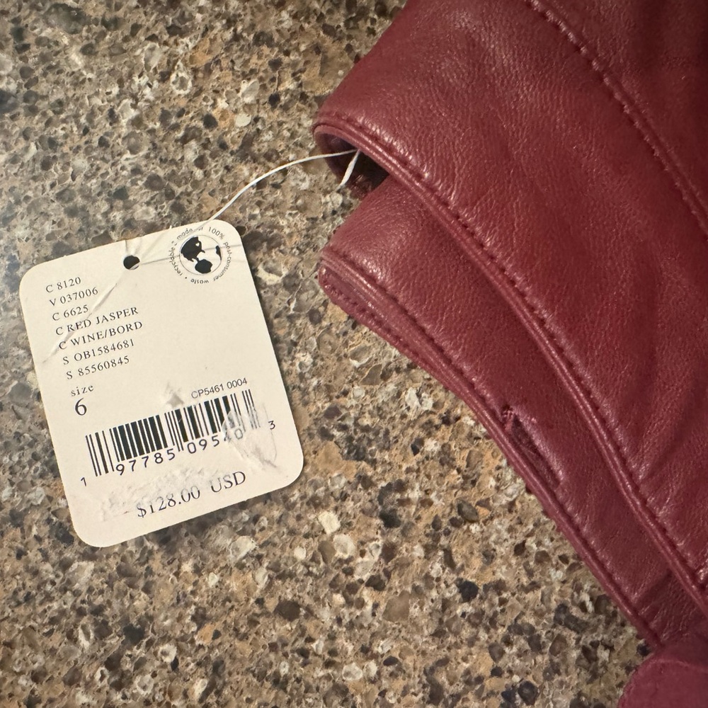 Free People City Slicker Faux Leather Maxi Skirt - Red Jasper - NWT - 6 - Picture 5 of 7
